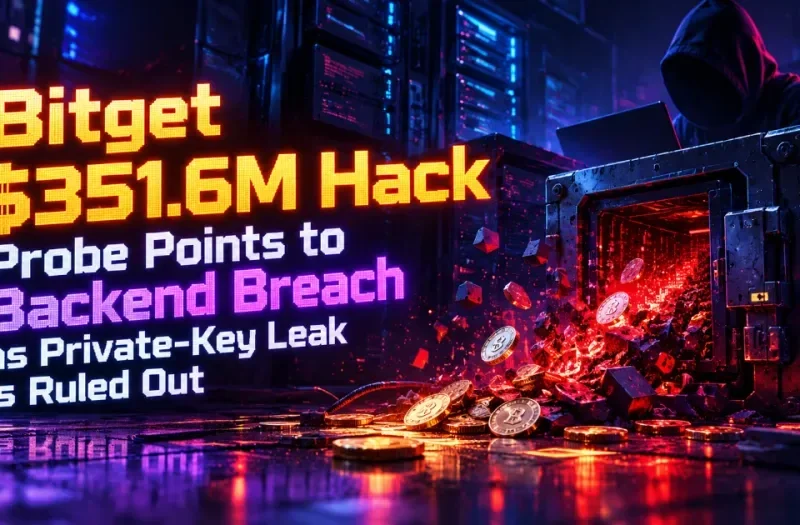 Bitget $351.6M Hack Probe Points to Backend Breach as Private-Key Leak Is Ruled Out