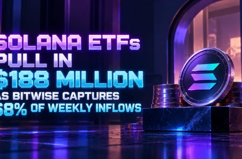 Solana ETFs Pull In $188 Million as Bitwise Captures 68% of Weekly Inflows