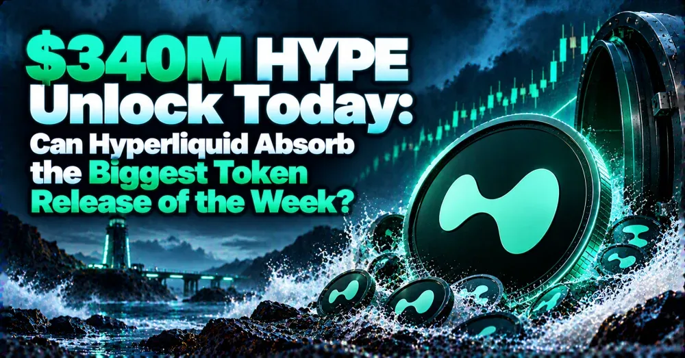 $340M HYPE Unlock Today: Can Hyperliquid Absorb the Biggest Token Release of the Week?