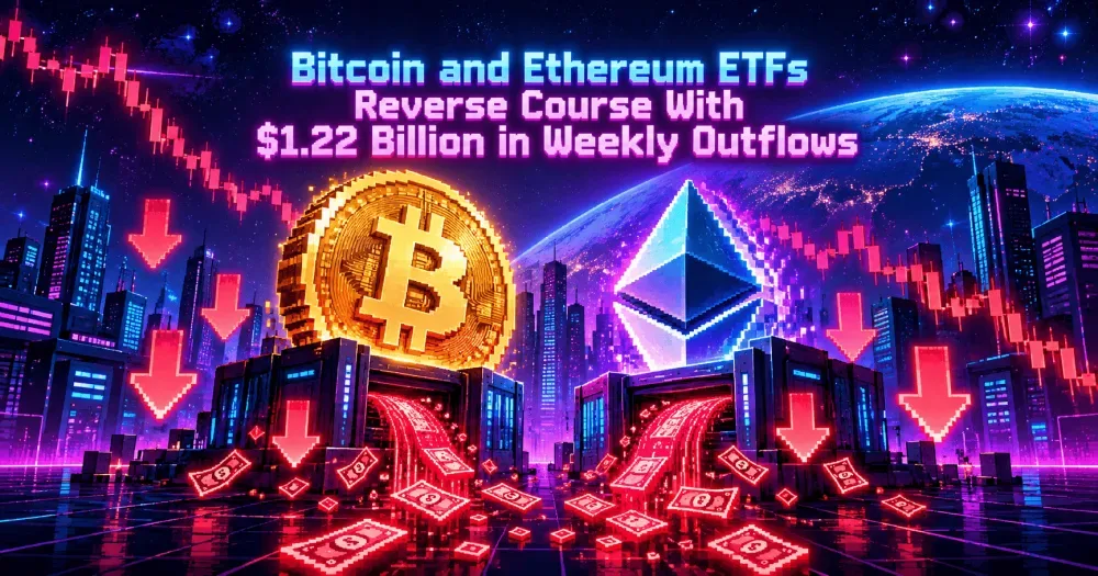 Bitcoin and Ethereum ETFs Reverse Course With $1.22 Billion in Weekly Outflows