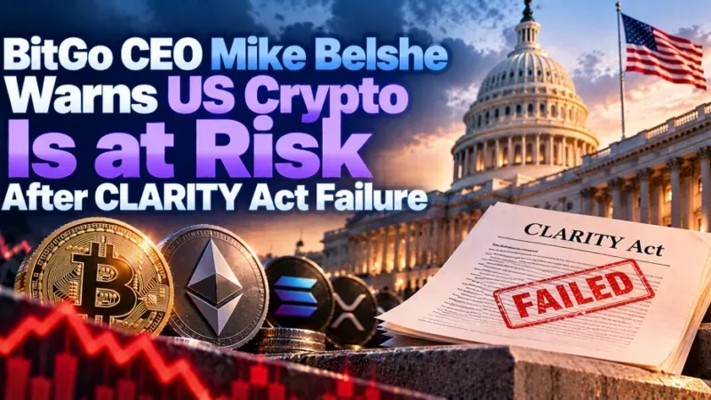 BitGo CEO Mike Belshe Warns US Crypto Is at Risk After CLARITY Act Failure