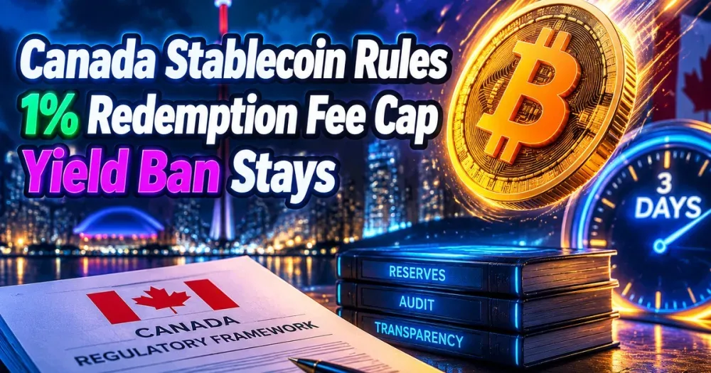 Canada Opens Stablecoin Consultation With Proposed 1% Fee Cap