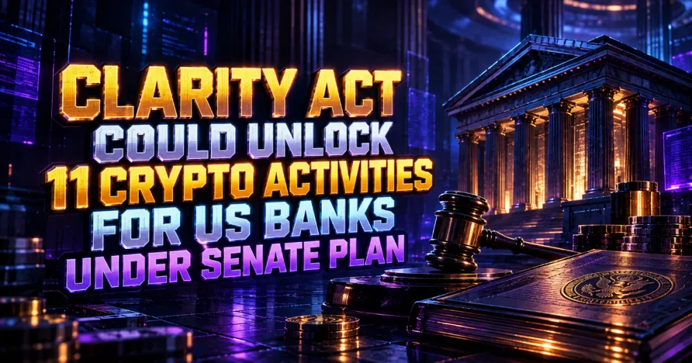 CLARITY Act Could Unlock 11 Crypto Activities for US Banks Under Senate Plan