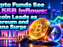 Crypto Funds See $3.55B Inflows: Bitcoin Leads as Ethereum and Solana Surge