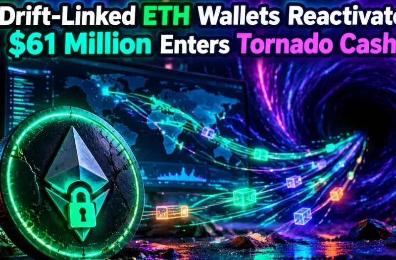 Drift-Linked Wallets Send $61M in ETH to Tornado Cash