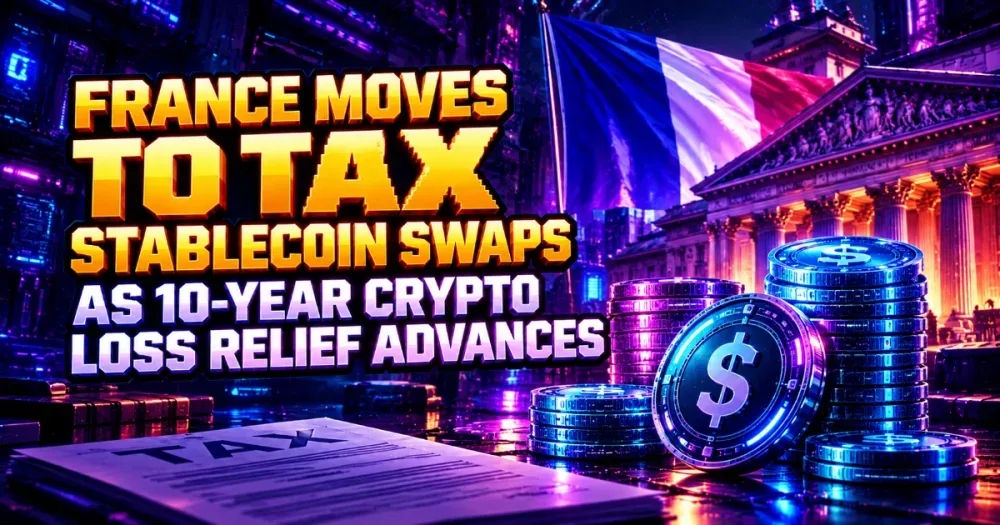 France Moves to Tax Stablecoin Swaps as 10-Year Crypto Loss Relief Advances