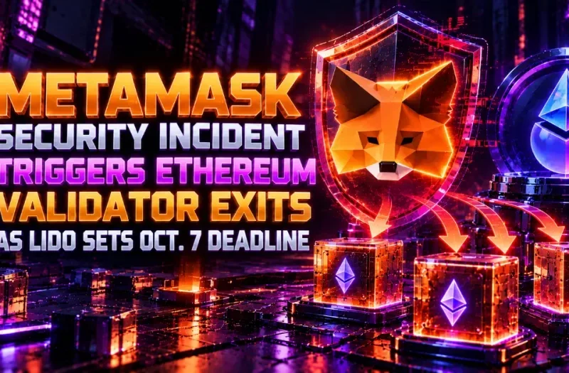 MetaMask Security Incident Triggers Ethereum Validator Exits as Lido Sets Oct. 7 Deadline