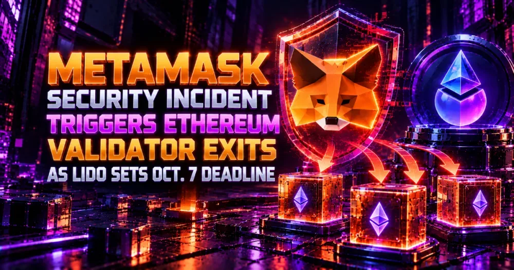 MetaMask Security Incident Triggers Ethereum Validator Exits as Lido Sets Oct. 7 Deadline