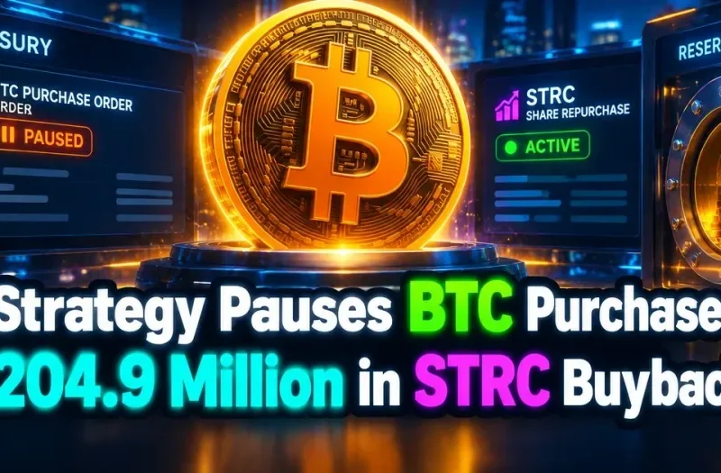 Strategy Pauses Bitcoin Purchases, Buys Back $205M in STRC