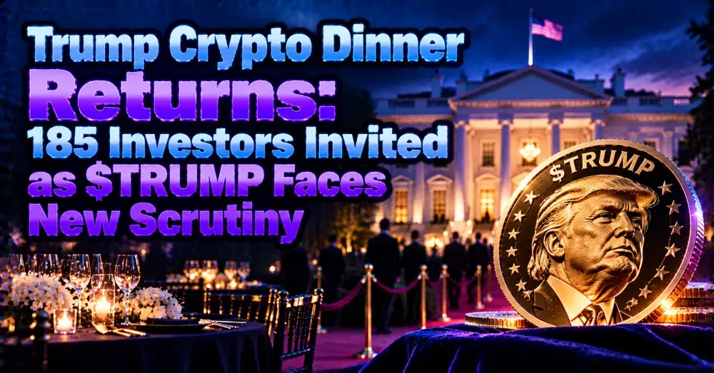 Trump Crypto Dinner Returns: 185 Investors Invited as $TRUMP Faces New Scrutiny