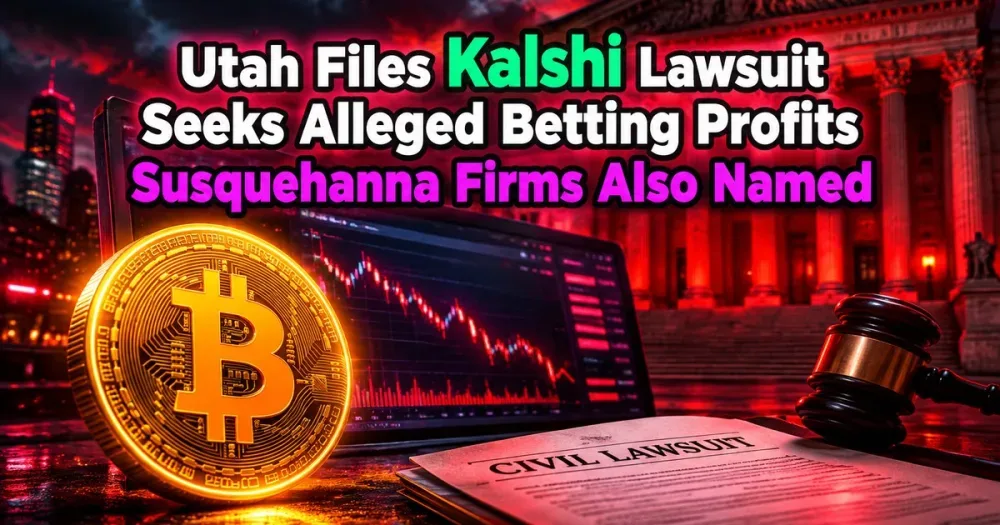 Utah Seeks $30M-$60M From Kalshi and Partners Over Alleged Illegal Betting