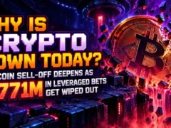 Why Is Crypto Down Today? Bitcoin Sell-Off Deepens as $771M in Leveraged Bets Get Wiped Out