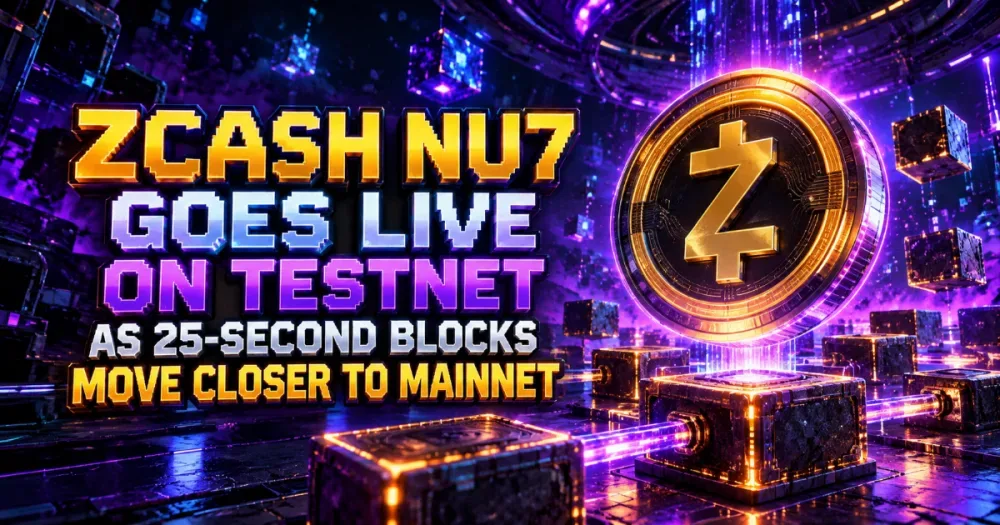 Zcash NU7 Goes Live on Testnet as 25-Second Blocks Move Closer to Mainnet